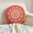 4Pcs Bohemian Round Pillowcases, 17" Diameter, Yoga & Floor Cushion Covers, Set of 4-129512680