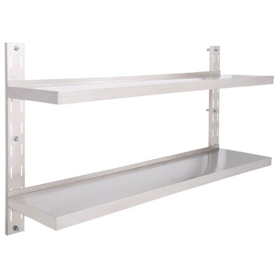 Abrego 2 Piece Metal Floating Shelf