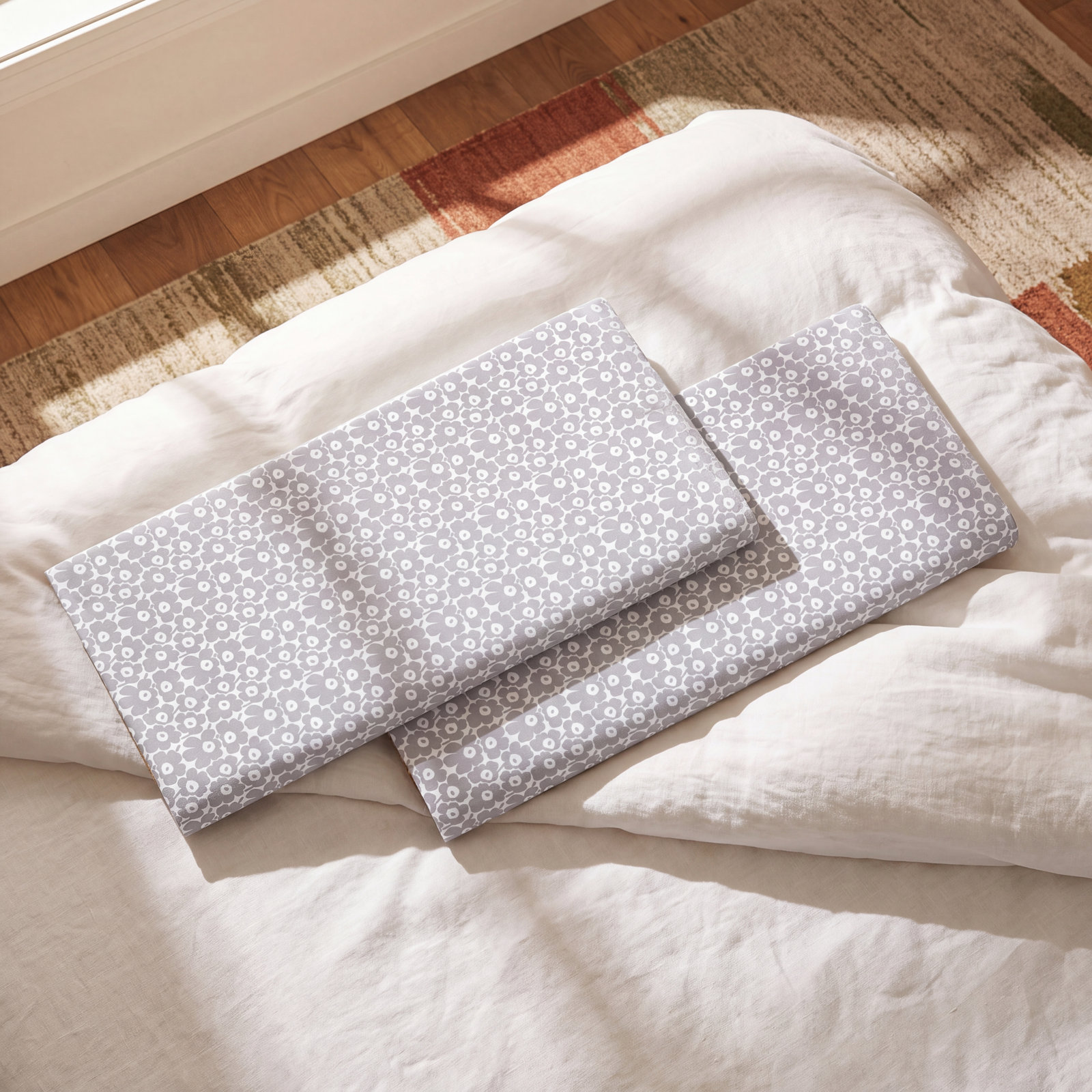 Unikko Marimekko Cotton Percale Printed Pillowcase Sets, Standard