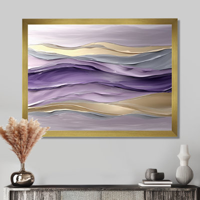 Lavender And Stones Transtitional Horizon II - Transitional Wall Art