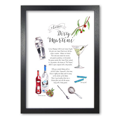 Dirty Martini Cocktail Recipe - Print