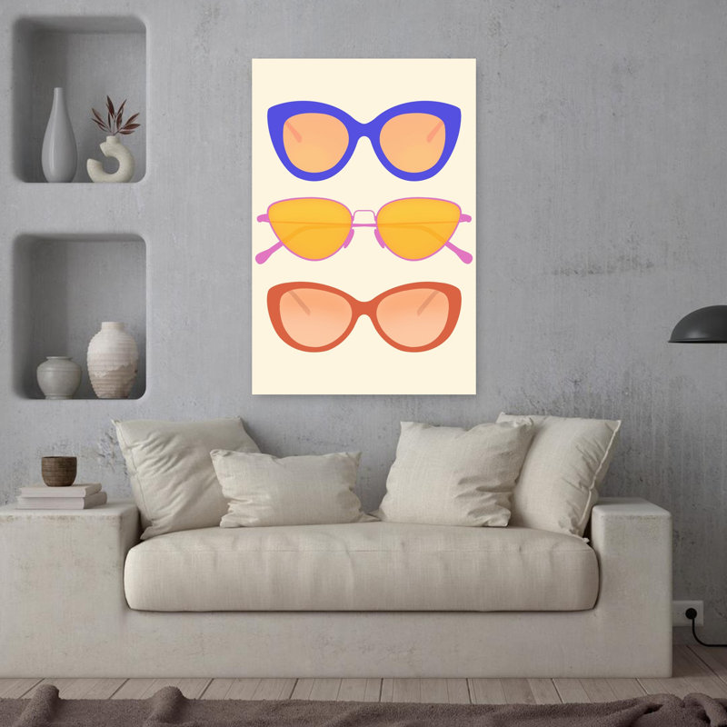 Art contemporain, art mural audacieux et coloré, H 36 po x l 24 po