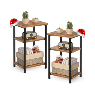 3 Layer End Table Set of 2