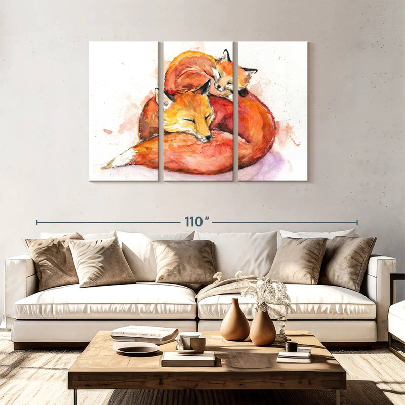 Brampt Foucault's Foxes, 48" H x 74" W