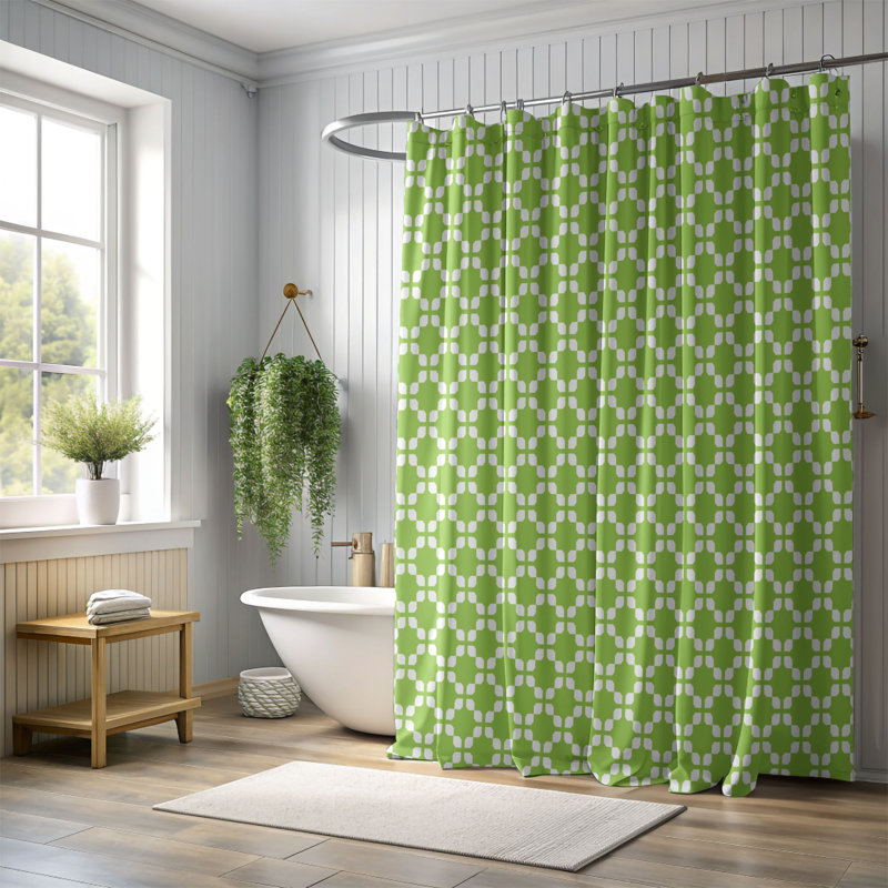 Motif Vibe - Rideau de douche Premium, H 74 po x l 71 po