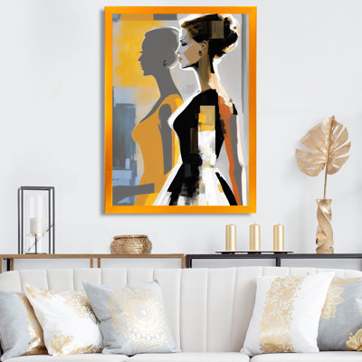 Silhouette de femme gracieuse I sur toile