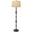 150W 3 way Cohoes metal floor lamp with hardback linen shade