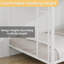 Lit superposé en fer carré multifonctionnel, structure en métal robuste résistant à l'usure, idéal pour optimiser l'espace vertical dans n'importe quelle pièce - Grand lit - 153 cm x 203 cm - Blanc-322874527