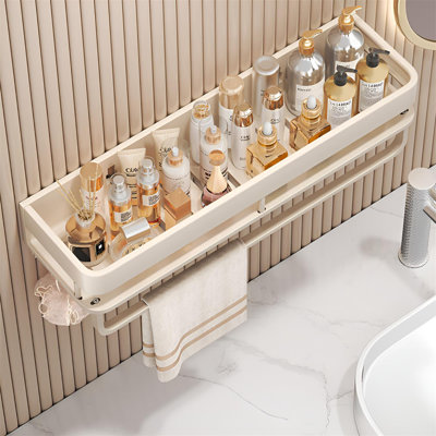 No-Drill Bathroom Corner Shelf