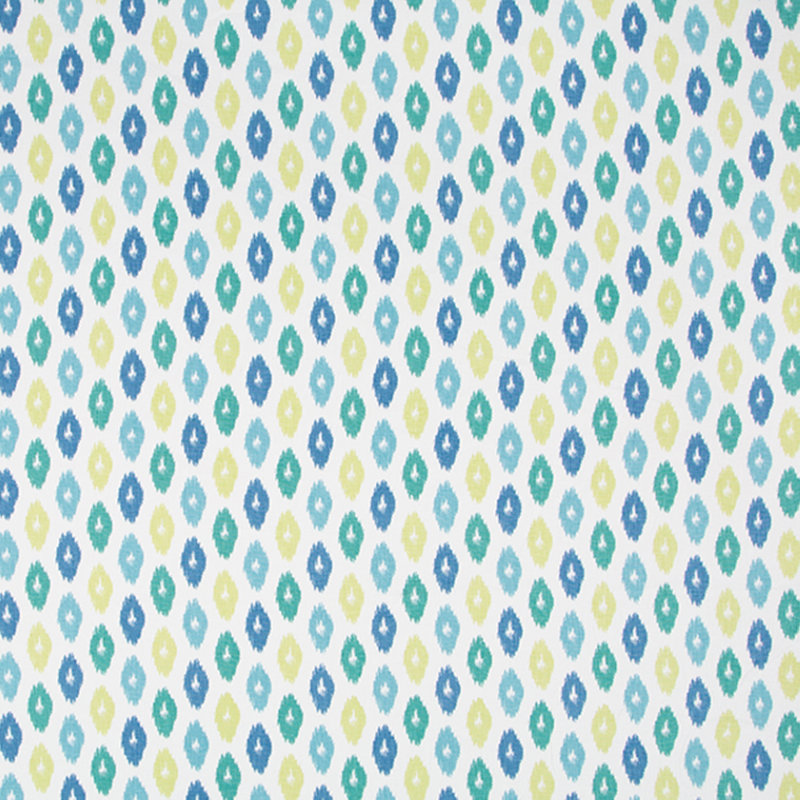Wild Ikat 100% Linen Fabric, Aqua