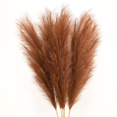 Tall Faux Pampas Grass Spray, Artificial Long Stem Floral Fluffy Fake Plants Pampas Grass For Floor Vase Filler Home Boho Wedding Party Dining Table Centerpiece Decor