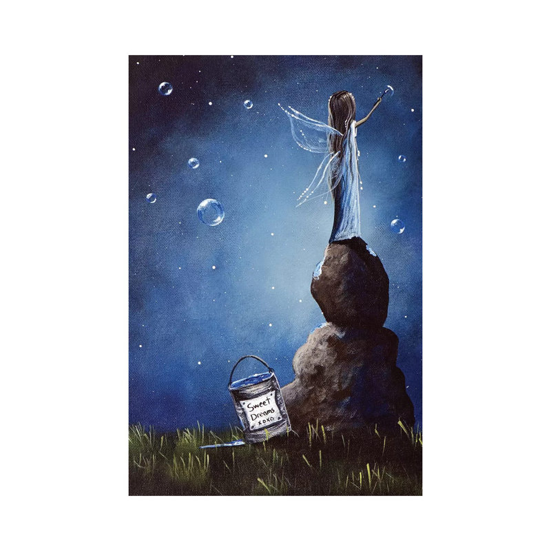 A Fairy Nighttime Gift - Impression sur toile tendue, H 12 po x l 8 po x P 0,75 po