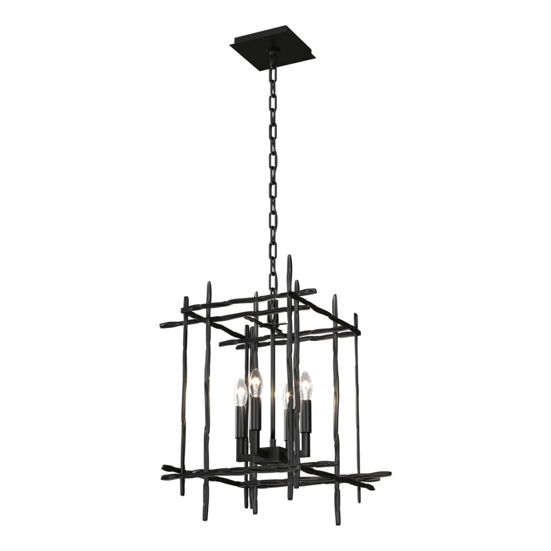 Tura 4 - Light Rectangle Chandelier, Small, Ink