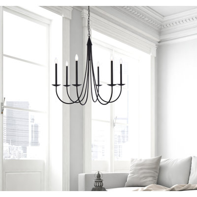 Lustre classique / traditionnel à 6 lumières de style bougie Baltray