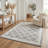 Rug Branch Kaya 5' x 8' (5'3" x 7'7") Grey/Beige Trellis Indoor Area Rug, Traditional, Low Pile, Stain-Resistant Carpet - Living Room, Bedroom, Dining Room, and Kitchen-274787405