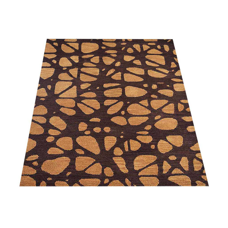 Tapis rectangulaires en laine touffetée à la main Dowyne 9 x 12 - couleur beige brun, design moderne contemporain, tapis antidérapants faits à la main épais pour salon, chambre à coucher
