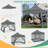 118'' W x 118'' D  Heavy Duty Pop Up Canopy Tent with 4 Sidewalls, Commercial Gazebo Party Tent-98664821