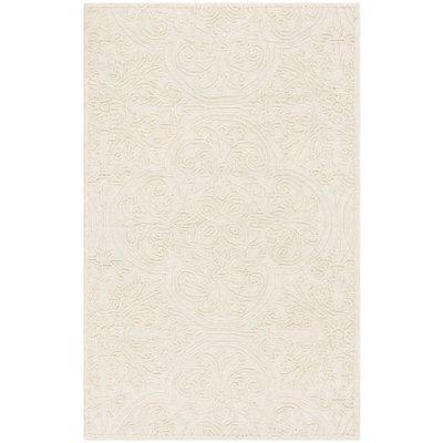 Marys Trace Hand Tufted Wool And Cotton With Latex Floral Rug