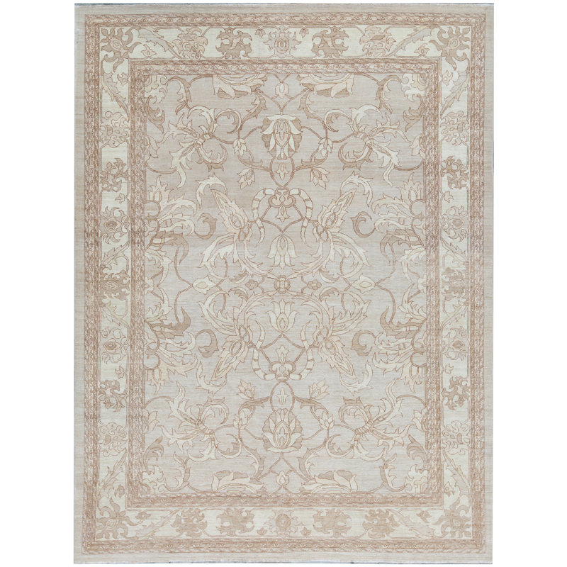 Tapis ivoire de haute qualité noué à la main Sultanabad
