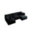Canapé modulaire en U avec repose-pieds réversible, canapé d'angle convertible 5 places avec 2 repose-pieds, canapé et canapé minimaliste moderne-727273506