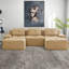 Canapé modulaire en forme de U de 117 po pour salon, tissu velours côtelé 117 po-316514507