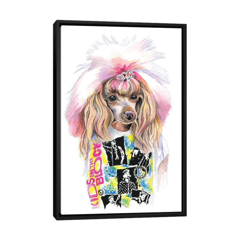 «Valley Girl Puppy» par Heather Perry, reproduction sur toile tendue sur châssis, H 26 po x l 18 po x P 1,5 po, Pas de tapis