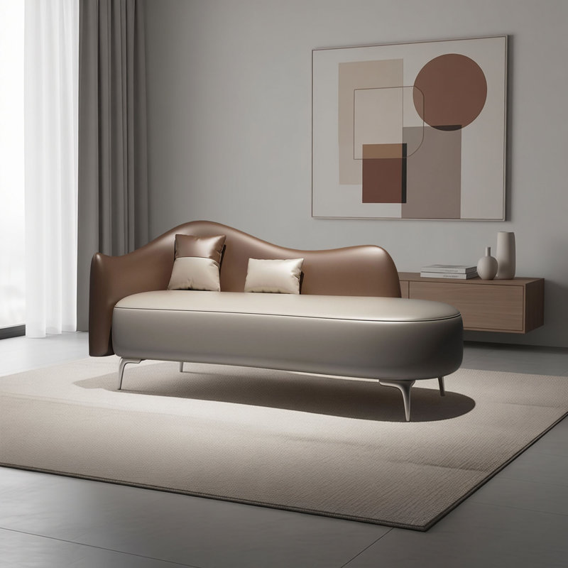 Sigmund Upholstered Chaise Lounge, Orienté à droite