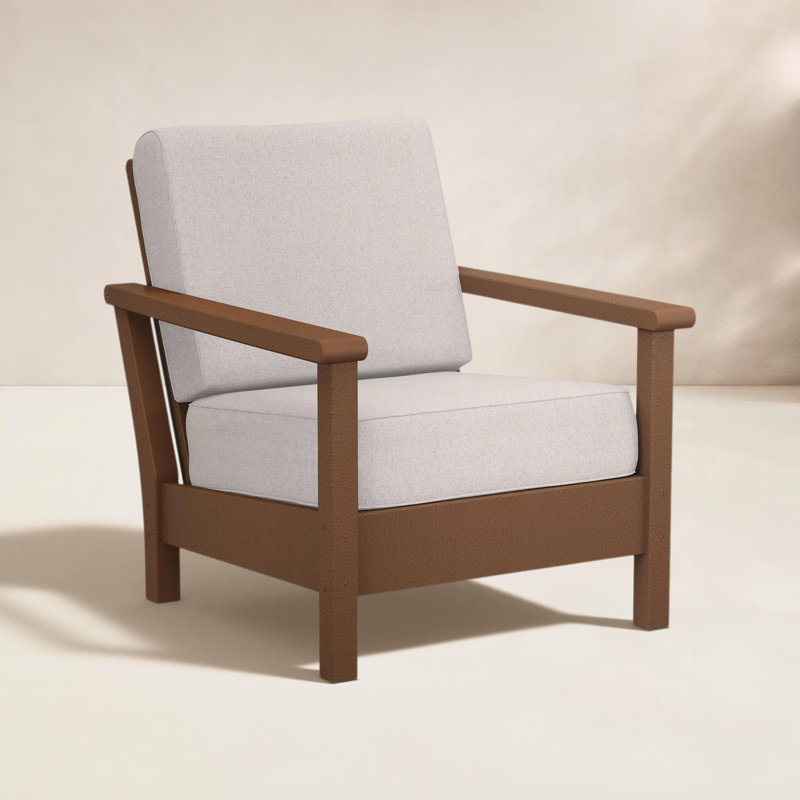 Harbour Deep Seating Chair, Dune Burlap, Deep Teak