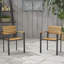 Chaise pour l'extérieur - et noir, bois, meubles de patio de cour arrière élégants et élégants Modern Chic