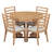 Hervey 5-Piece Retro Rustic Functional Dining Set Unique Geometric Design,Round Table Top with Leaf,dinning table set-1874598580-1874598582