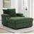 Modern Oversized Chair with Ottoman,Chenille Fabric Sofa Bed,Accent Chair Comfy Sofa with Cupholders and USB Charging Ports Chair for Living Room,Bedroom,Apartment-626503662