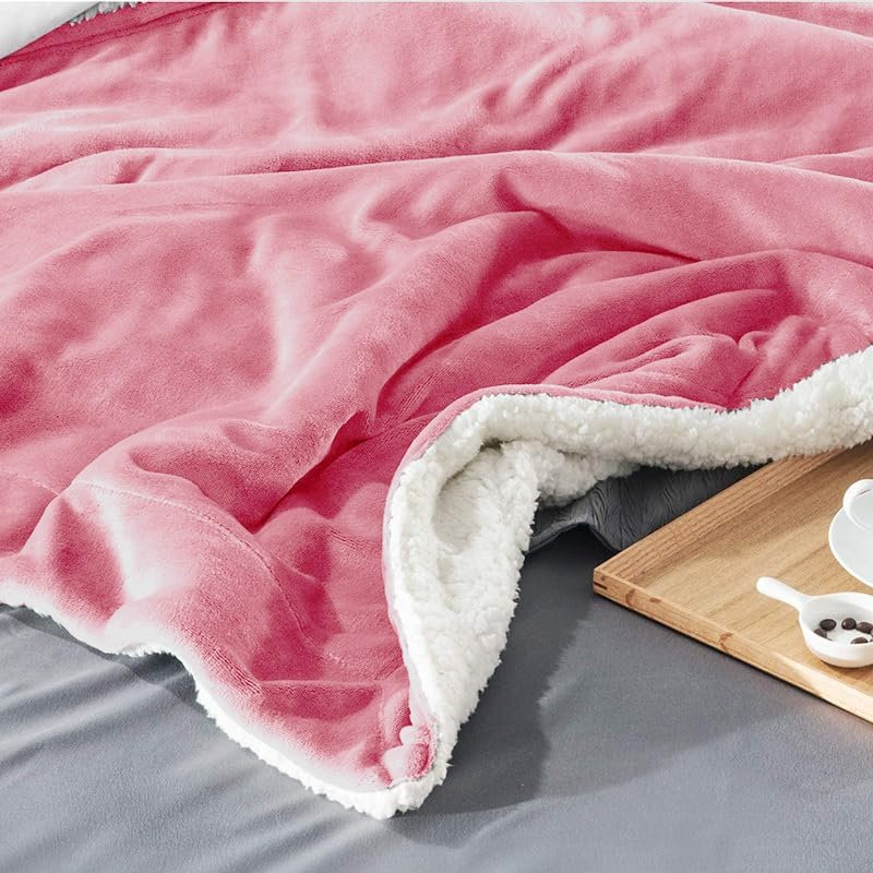 Veyo Throw Blanket, Pink, 200cm W x 240cm L