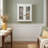 Fluted Glass Wall Cabinet With Decorative Top And Soft-Close Hinges-146249626