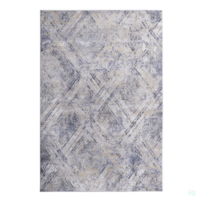 Collection 6.7X9. Tapis géométrique moderne et contemporain, ne peluche pas et facile à nettoyer, idéal pour le salon, la chambre ou la salle à manger, 108 x 79 pouces.