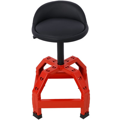 Pneumatic 360 Degree Swivel Stool Heavy Duty Rolling Mechanics Stool Sitting Stool, Shop Stool with Casters