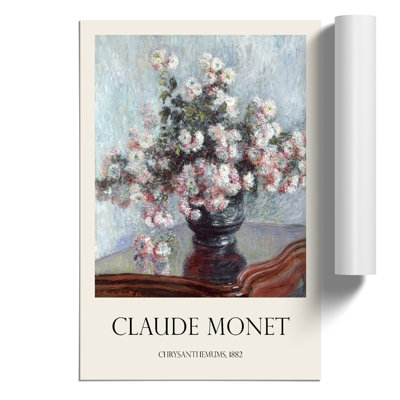 Chrysanthemums Print by Claude Monet - Frameless Print