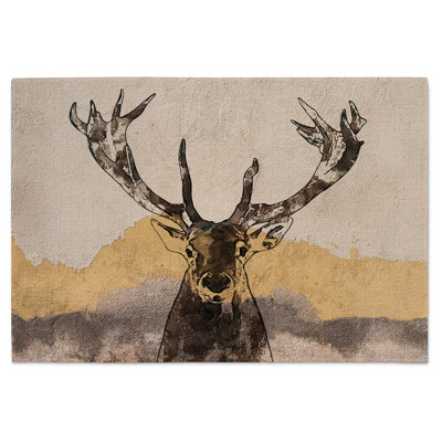Millwood Pines Whitetail Deer 4-Pack Cotton Blend Rectangular Placemats
