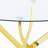 Kindra Round Glass Top Metal Base Dining Table-621127997