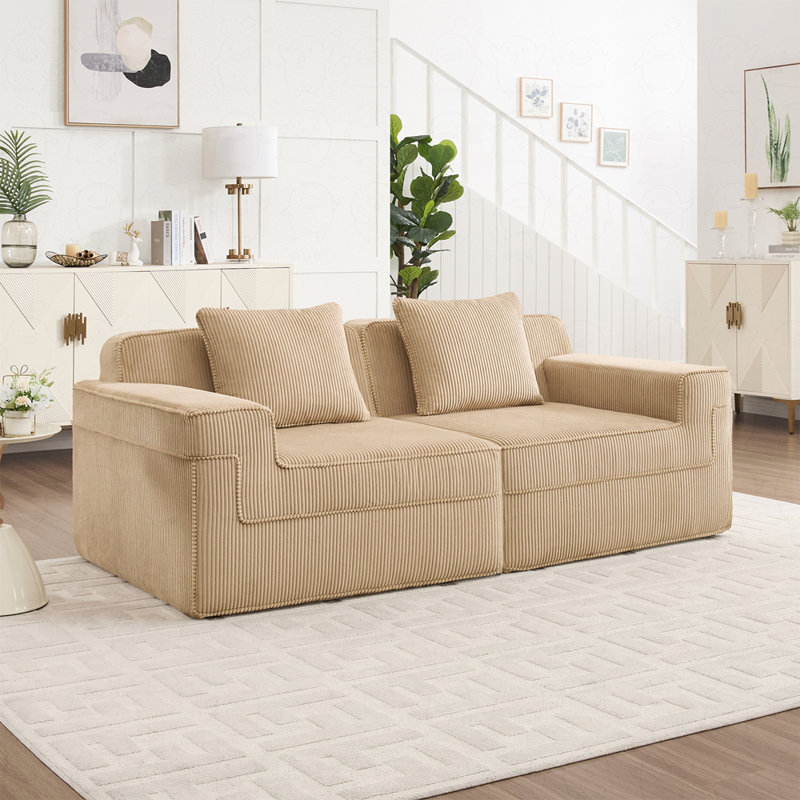 Modern Modular 2-Seat Sofa Couch