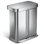 Simplehuman 58L / 15.3 Gallon Hands-Free Dual Compartment Recycling Kitchen Step Trash Can with Lid