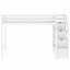 Lit mezzanine simple au-dessus d'un lit double blanc avec escalier et escalier de rangement pratique d'une largeur de 78,4 po offrant un espace de couchage spacieux-1647651742