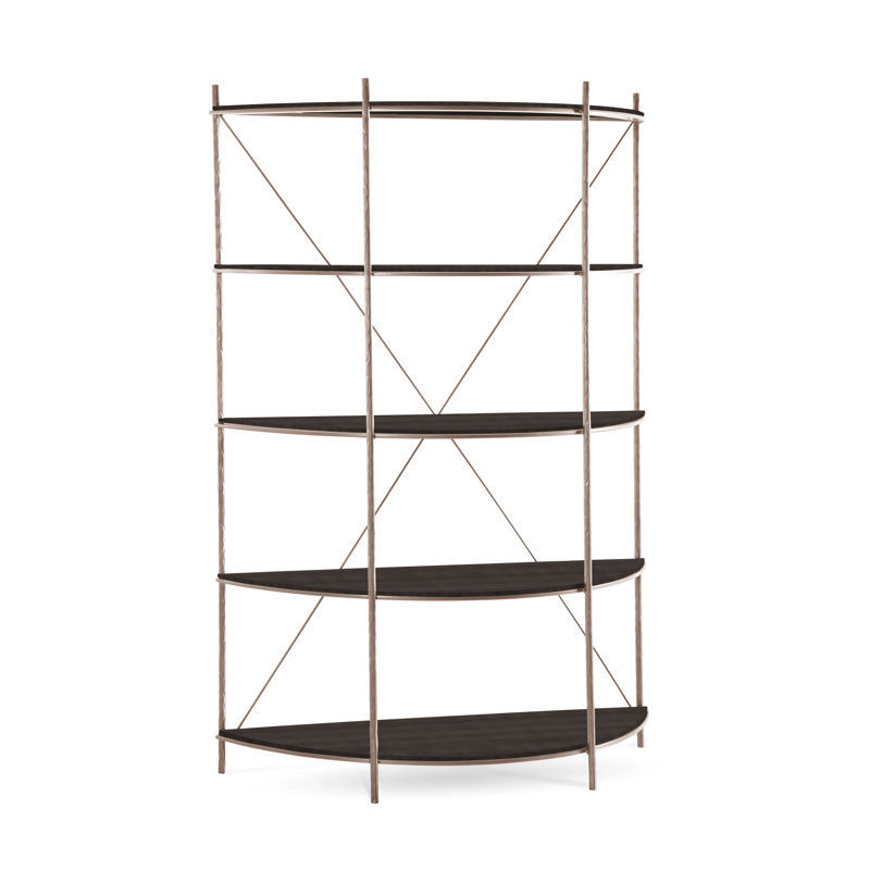 Étagère à livres H 67 "x l 55,44" Baldwin, Argent antique, Blé