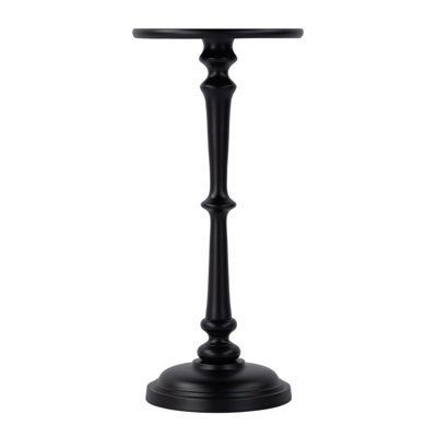 Table de bout à piédestal rond en métal l 10 po Alisa