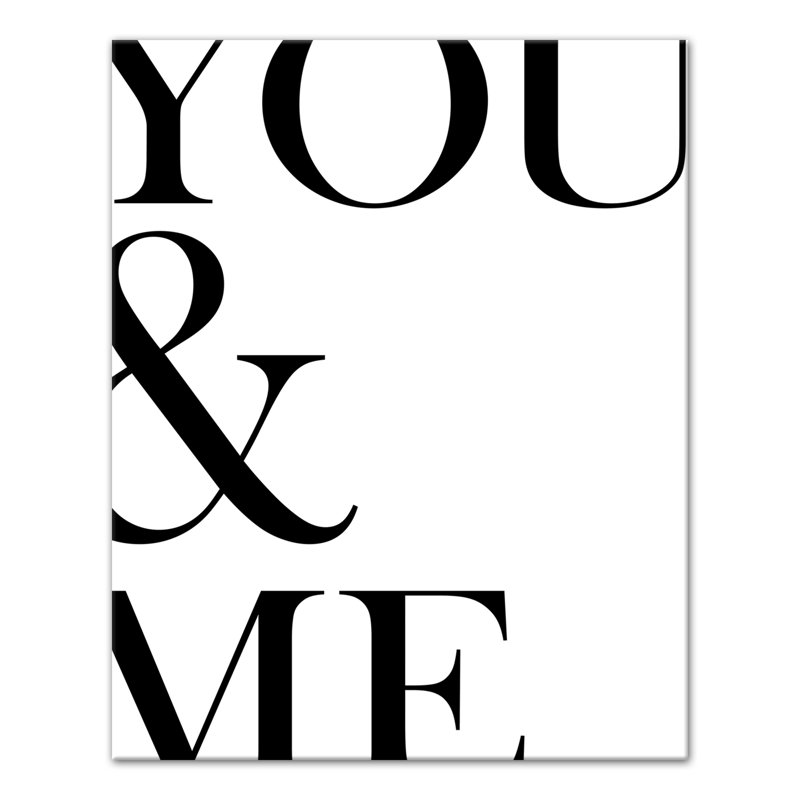 « you & me »-impression sur toile tendue, H 10 po x l 8 po x P 1,25 po