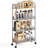 4 Tier Rolling Cart,Metal Cart,Utility Cart with Wheels,Bathroom Cart,Salon Trolley Cart,Kitchen Storage Cart-89309718
