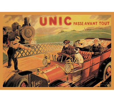 " Unic - Racing Across Train Tracks " by Charles Delavat