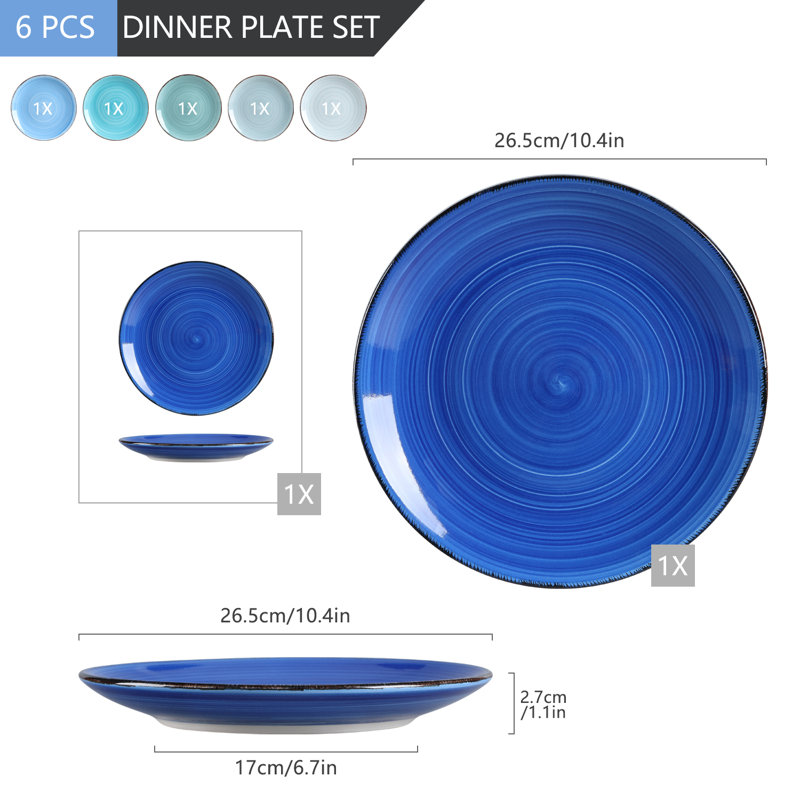 Assiette plate 10,4 "Bonita, Oceano
