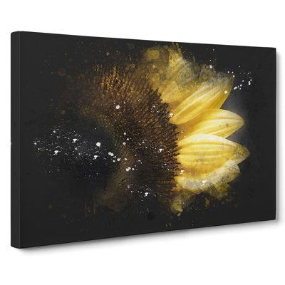 Yellow Sunflower Rising - Wrapped Canvas Print