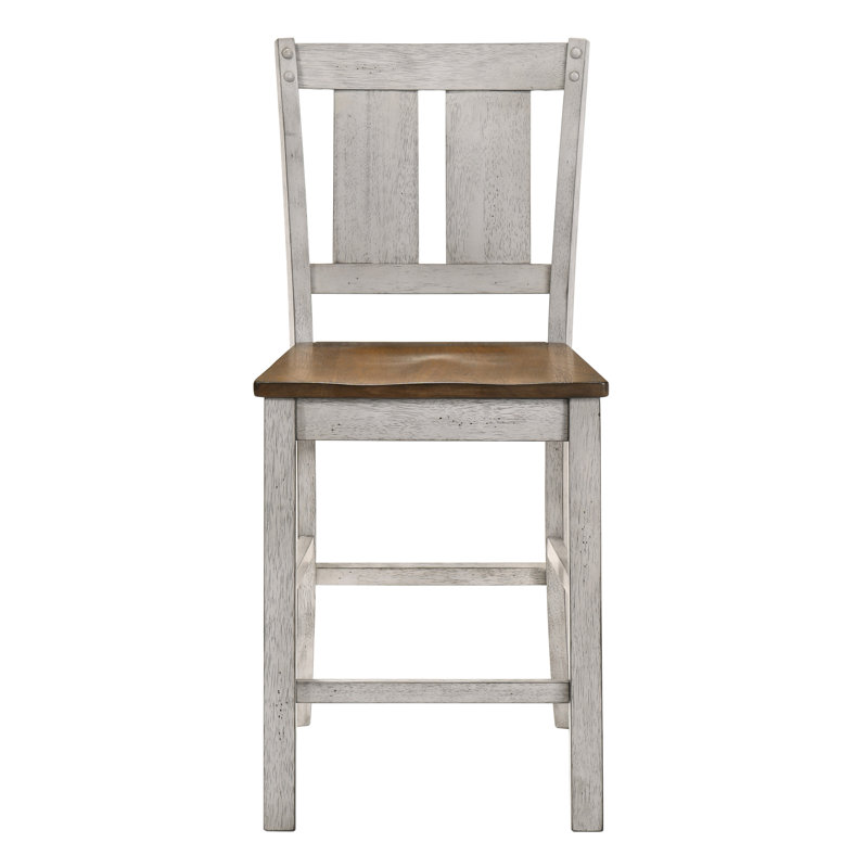 Siga Solid Wood 23" Short Stool, Light Oak