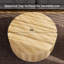 Table basse ronde en bois massif de 36,5 po avec conception cannelée-929018119